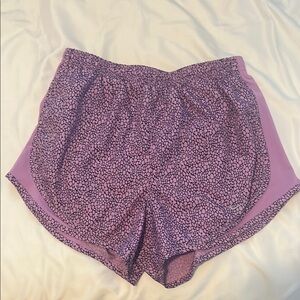 Purple Patterned Nike Athletic Shorts
